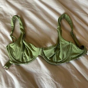 Green Underwire swim top